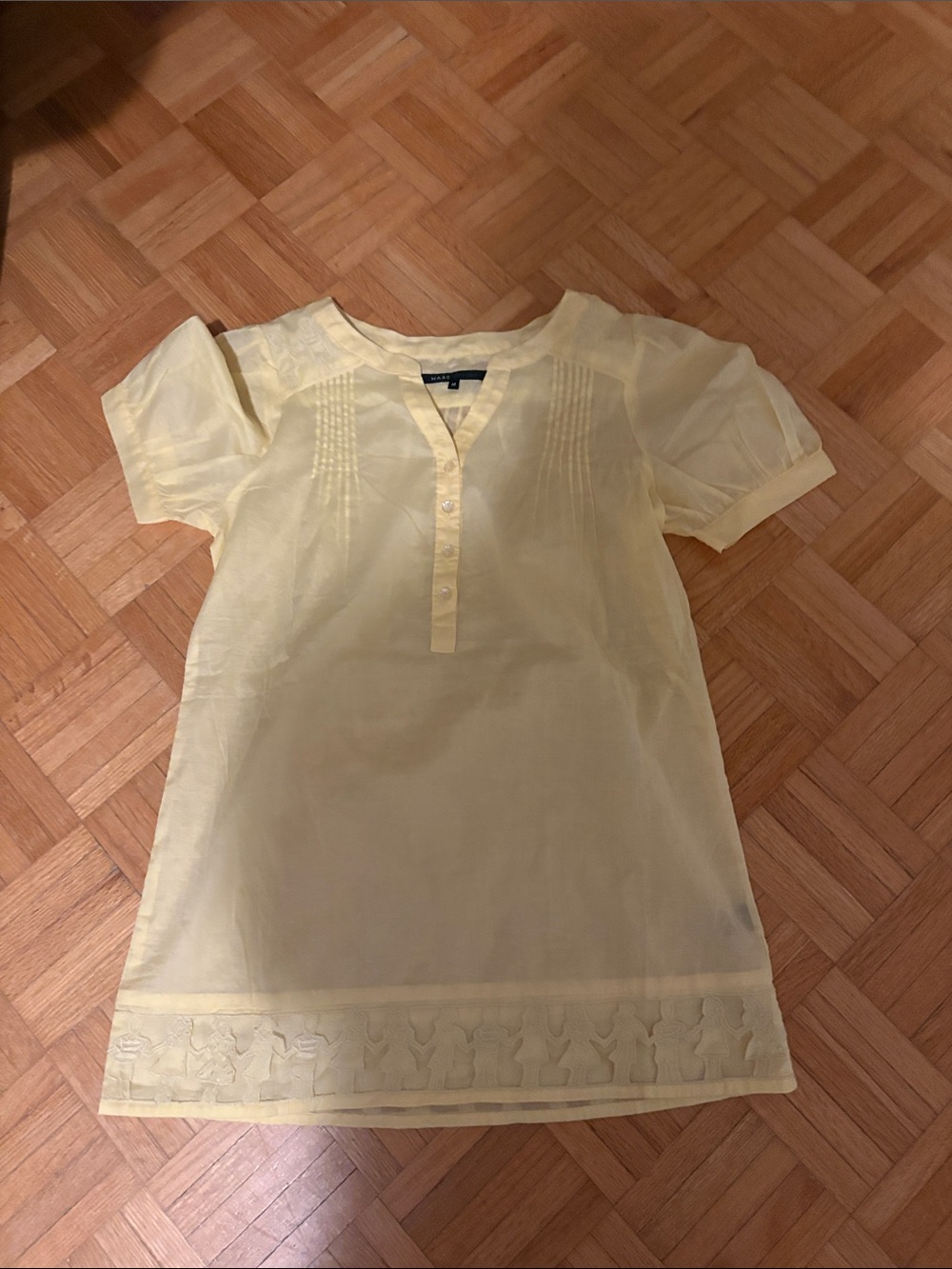 Marc Jacobs Light Yellow Short Sleeve Tunic Top